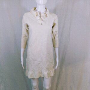 The Group Babaton Ivory Wool Short Dress Size M